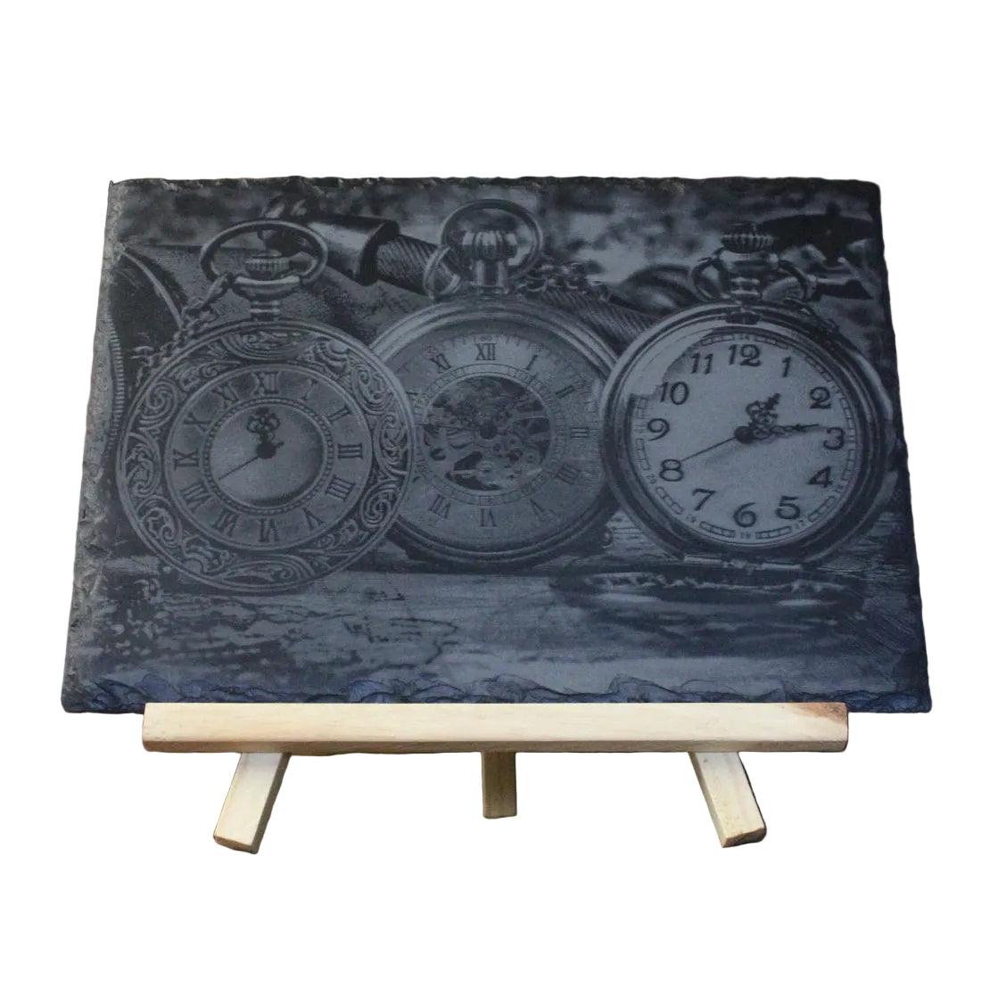 Engraved Slate - Times A Ticking!