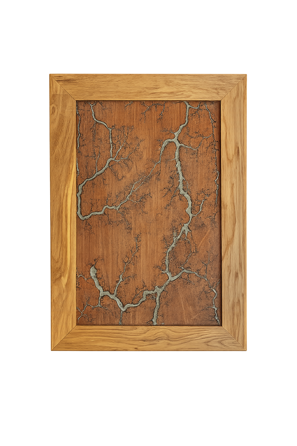Lichtenberg Wall Art Green Resin