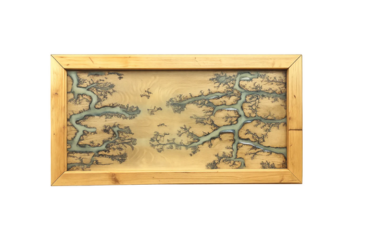 Lichtenberg Wall Art Green Resin - Photo Luminescent