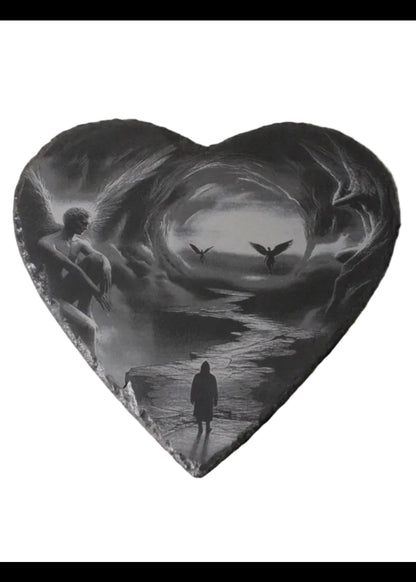 Fantasy Angelic Journey Engraved Slate
