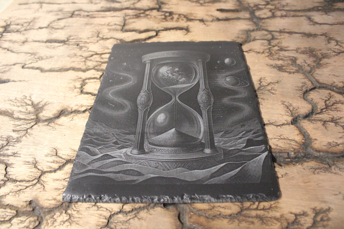 Sand Timer 2  - Slate Engraving