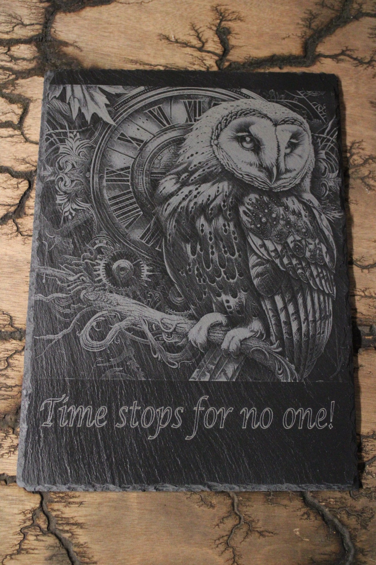 Owl - Slate Engraving