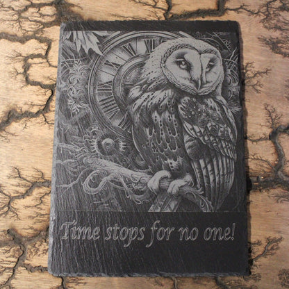 Owl - Slate Engraving