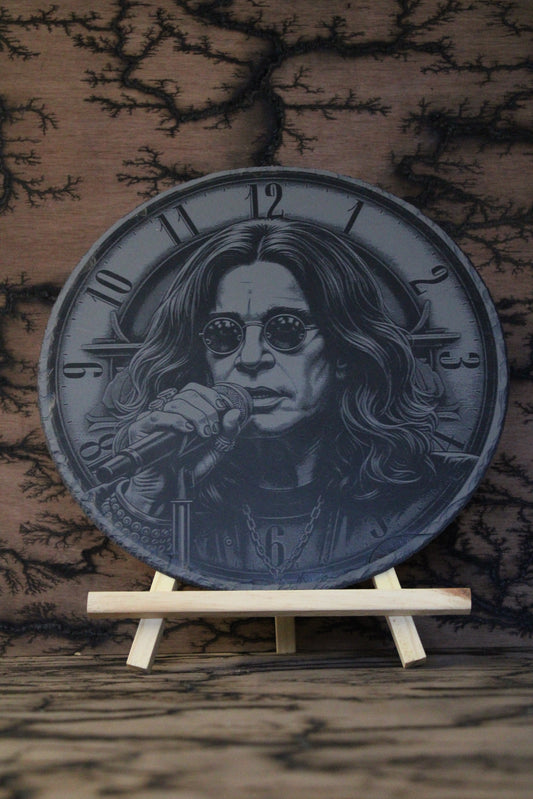 Ozzy Osbourne Engraved Slate Clock Face