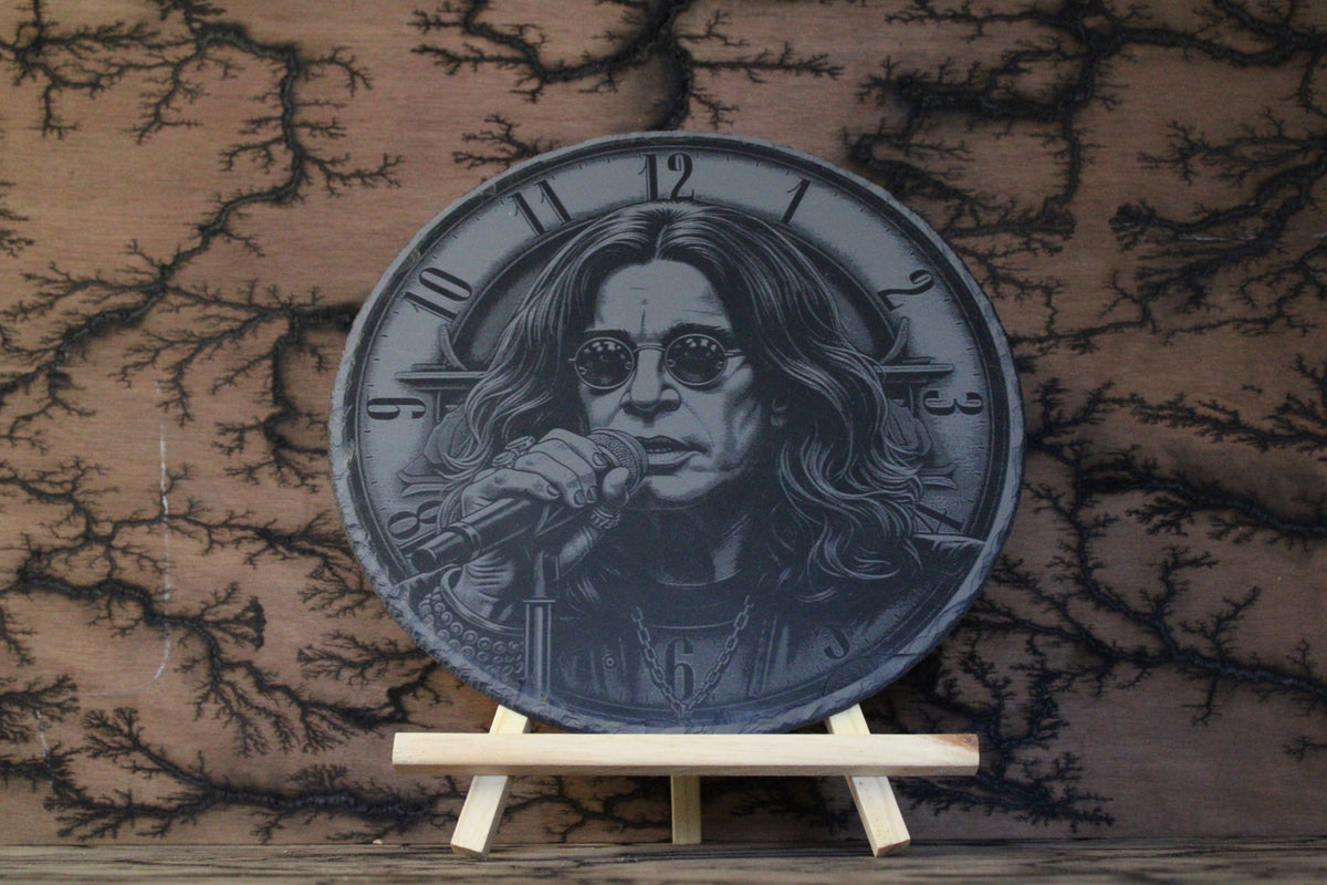 Ozzy Osbourne Engraved Slate Clock Face
