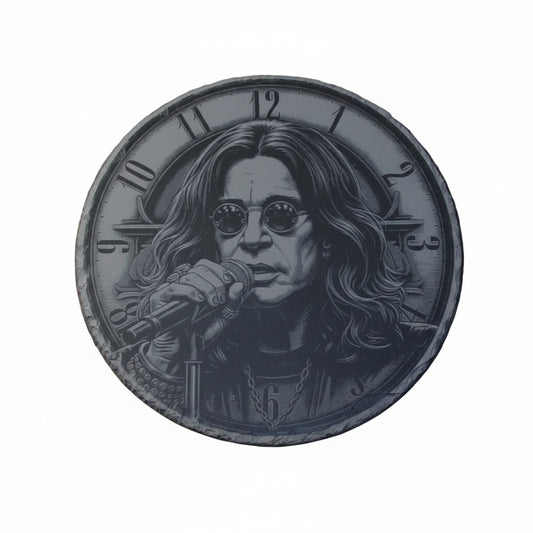 Ozzy Osbourne Engraved Slate Clock Face