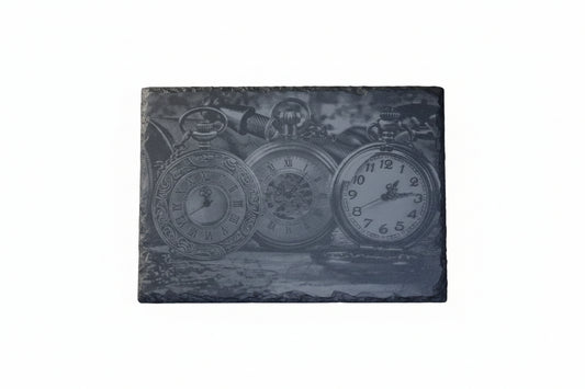 Engraved Slate - Times A Ticking!