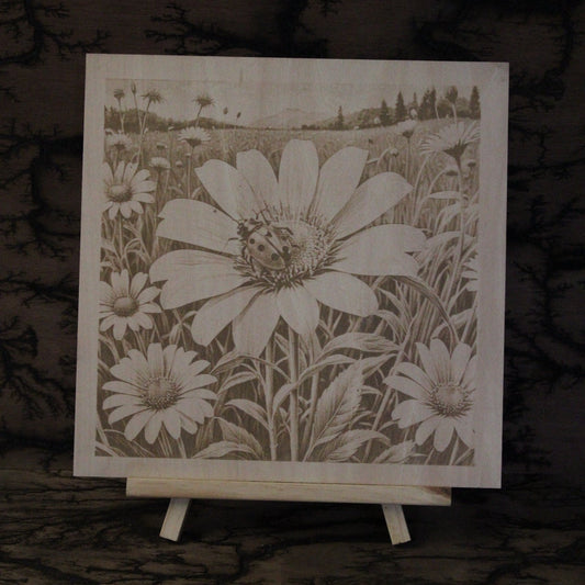 Ladybird - Engraved Wood