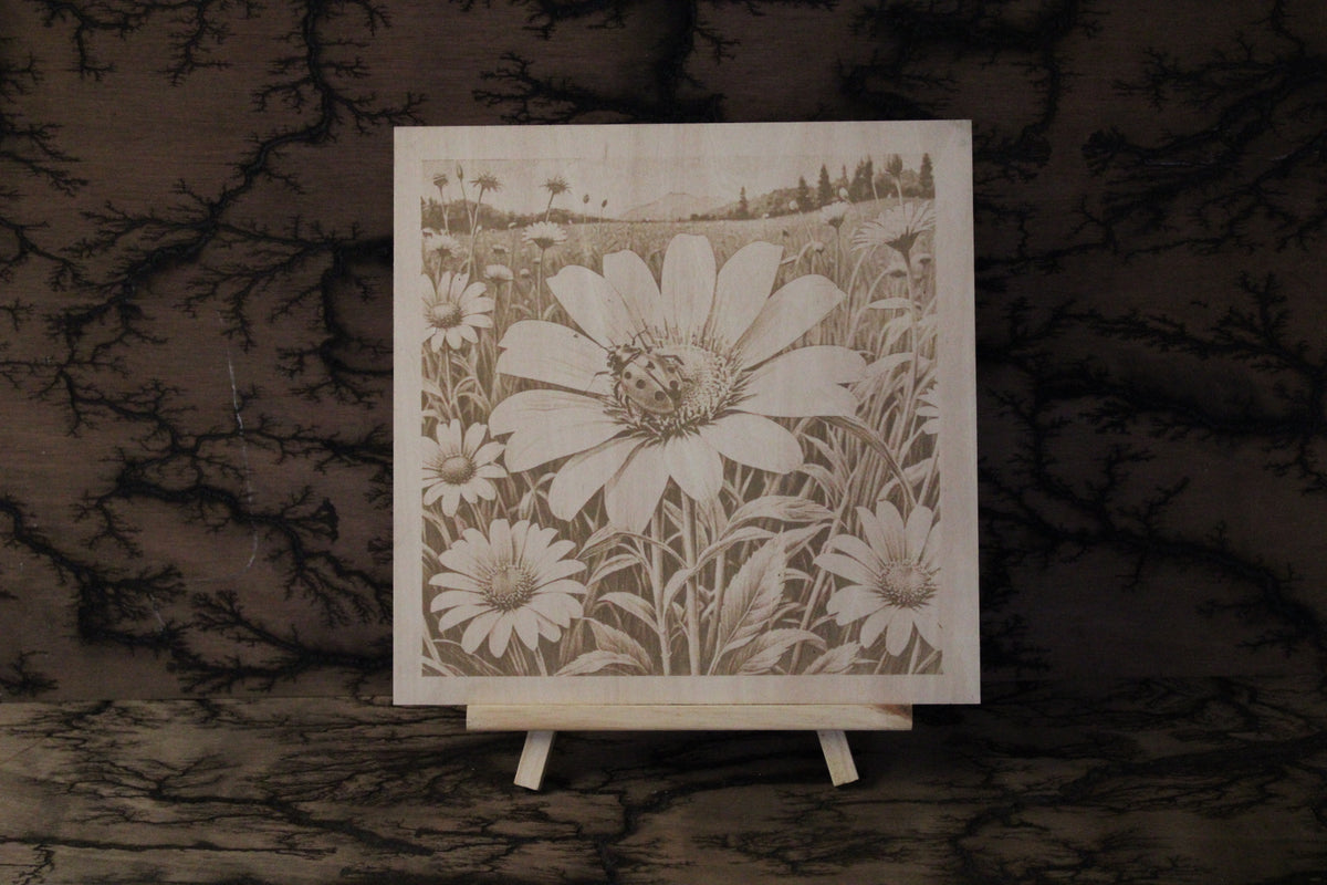 Ladybird - Engraved Wood