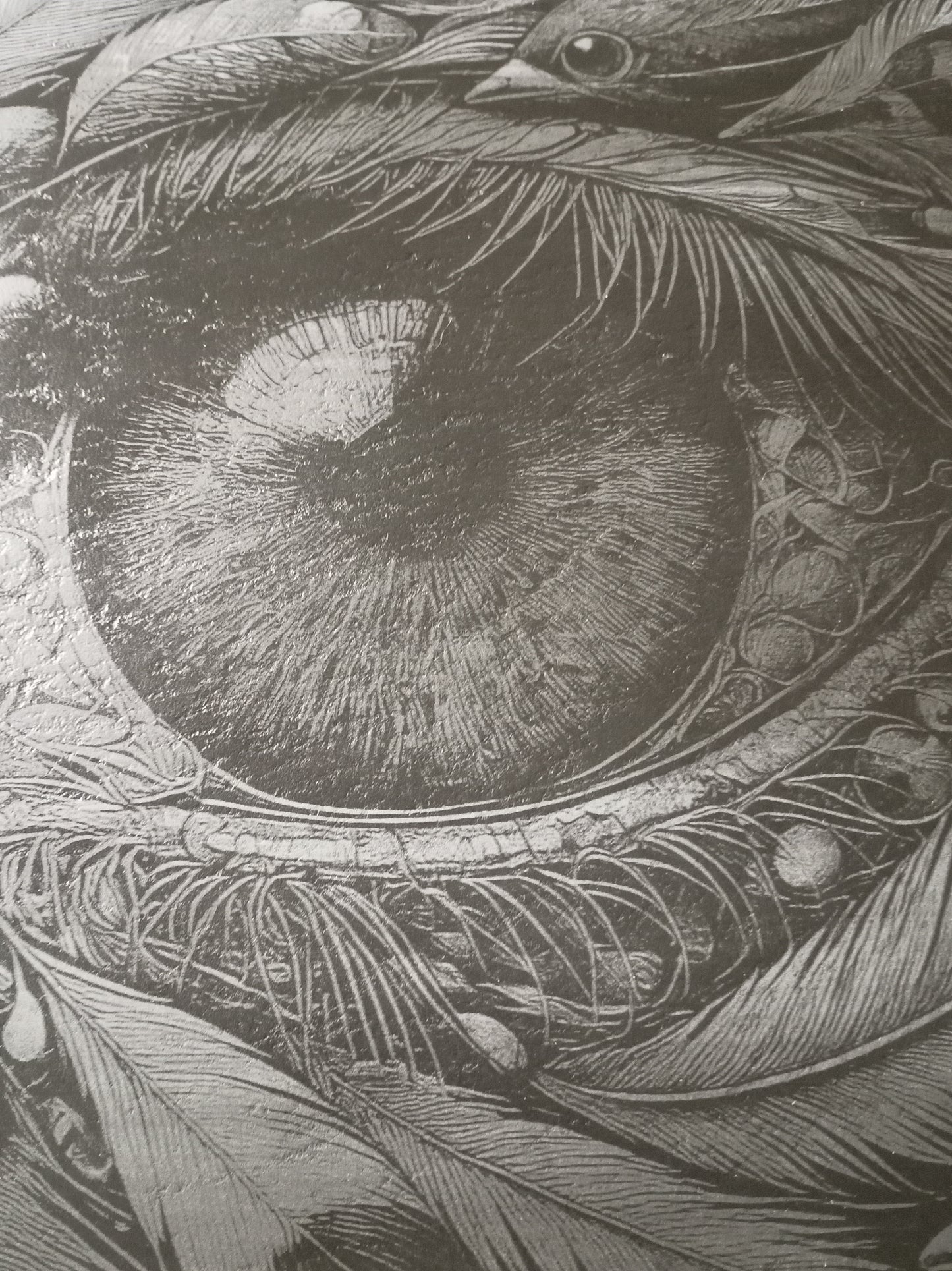 Large Unique Heavily Detailed Eye Engraved Slate