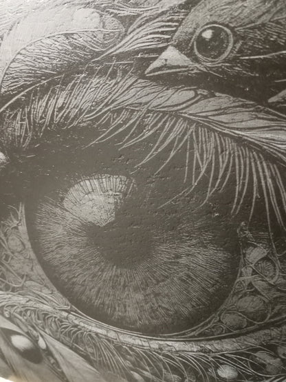 Large Unique Heavily Detailed Eye Engraved Slate