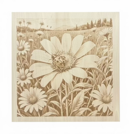 Ladybird - Engraved Wood