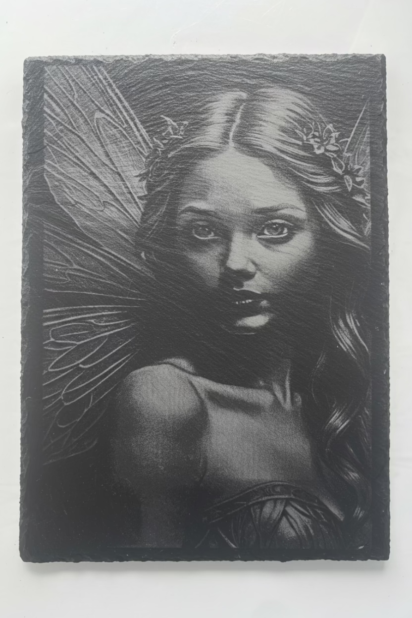 Fairy Portrait - Slate Engraving