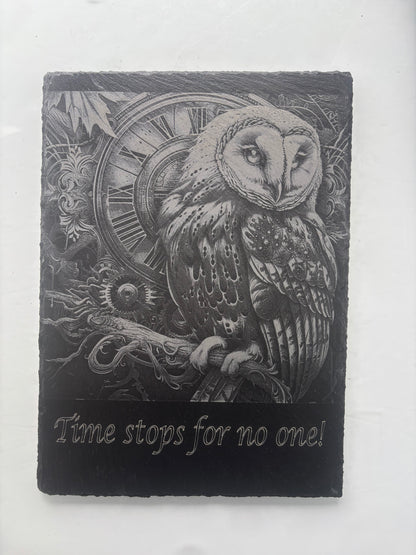 Owl - Slate Engraving