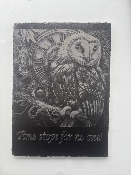 Owl - Slate Engraving