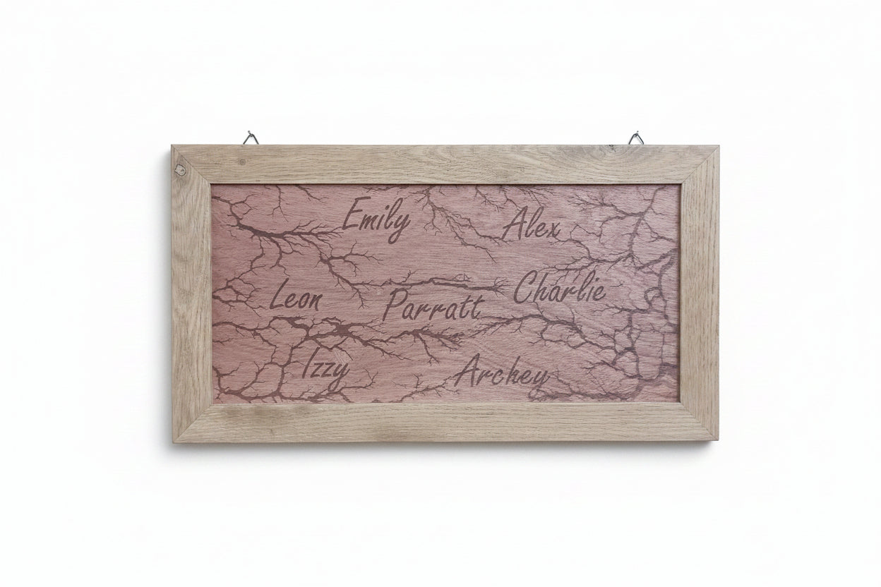 Family Tree - Engraved Wood